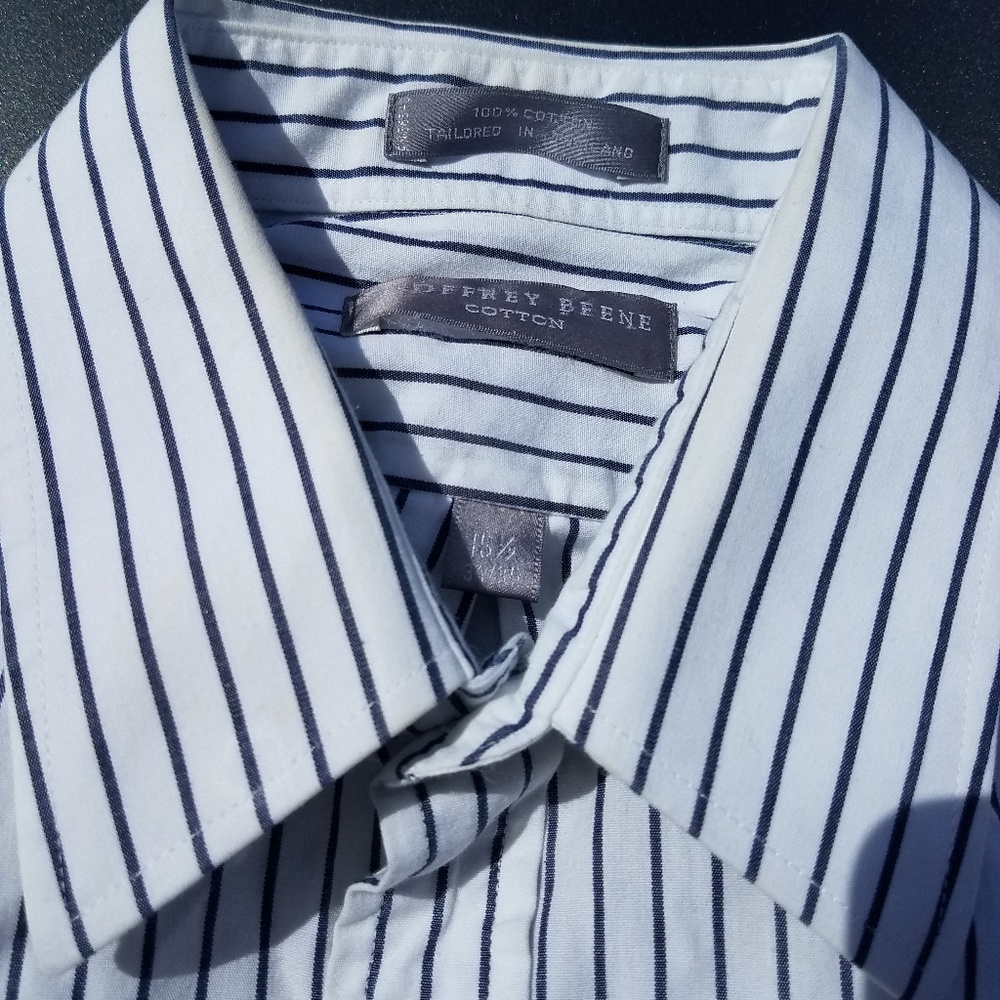 Geoffrey beene black and white gangster  shirt